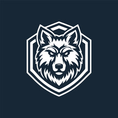 wolf head vector