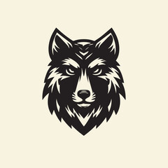 wolf head vector