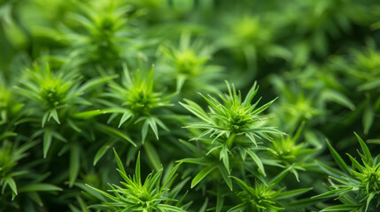 A bundle of spiky green herbs gather together floating side by side like a healing bouquet their potent fragrance filling the air around them.