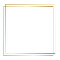 Aesthetic gold frame border for wedding card