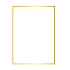 Aesthetic gold frame border for wedding card