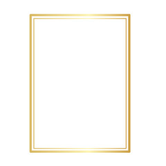 Aesthetic gold frame border for wedding card