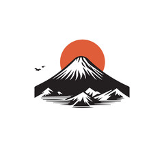 illustration of a mountain fuji