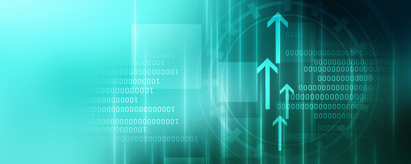 2d illustration Abstract futuristic electronic circuit technology background