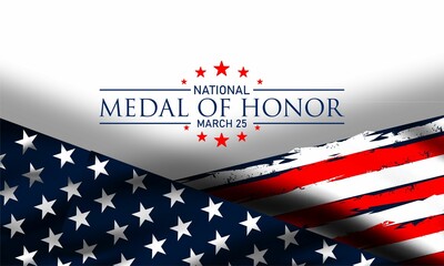 Happy National Medal Of Honor Day Background Vector Illustration