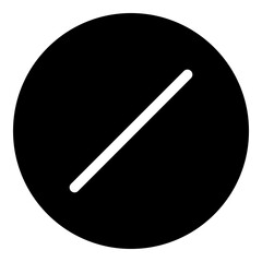 Slash icon for block, stop and cancellation