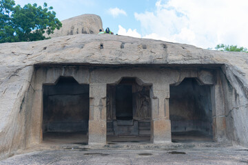 Picture of Kottikal mandapa at UNESCO world heritage site of Mahabalipuram. Ajanta, Ellora, Hampi...