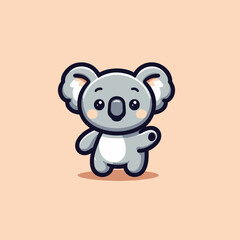 koala cute cartoon vector