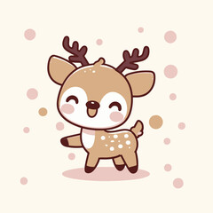 reindeer with christmas tree