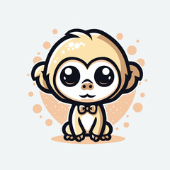 Fototapeta premium baby monkey cute cartoon