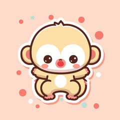baby monkey cute cartoon