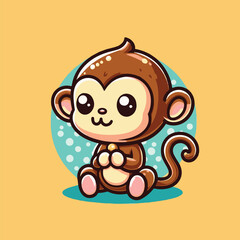 baby monkey cute cartoon