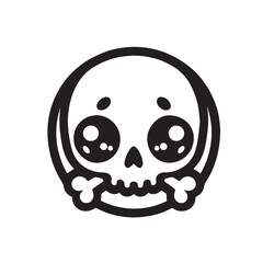 Obraz premium halloween skull vector