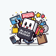 illustration of a black friday