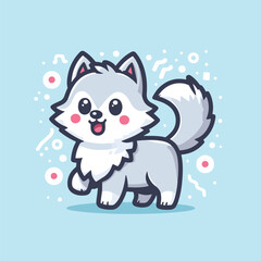 cute kids cat cartoon vector illustration