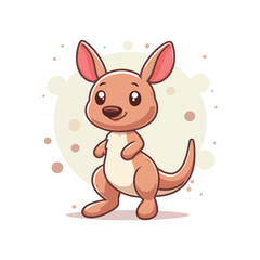 kangaroo cute kids cartoon vector illustration
