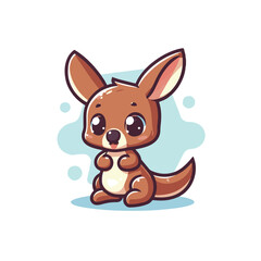 Obraz na płótnie Canvas kangaroo cute kids cartoon vector illustration