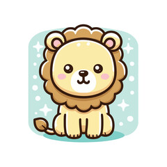 cute lion child cartoon vector illustration