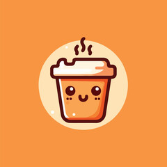 cup of coffee cute cartoon vector illustration