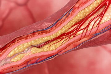 Medical Procedure of Artery Stent Installation to Clear Blockage and Ensure Proper Blood Circulation, Illustrating Healthcare Intervention Concept