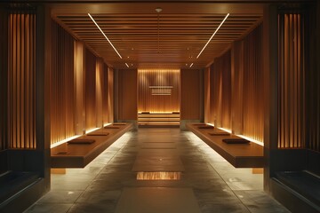 Hallyu Style Spa Hallway in a Luxury Hotel
