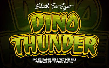 dino thunder editable text effect