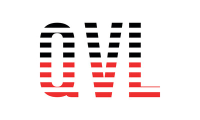 QVL three initial letter iconic line negative space minimal logo design vector template. monogram, abstract, wordmark, business, typography, minimalist, brand, company, flat, modern, unique, simple