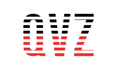 QVZ three initial letter iconic line negative space minimal logo design vector template. monogram, abstract, wordmark, business, typography, minimalist, brand, company, flat, modern, unique, simple