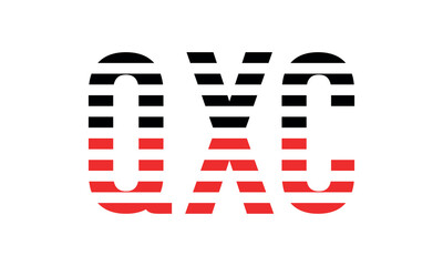 QXC three initial letter iconic line negative space minimal logo design vector template. monogram, abstract, wordmark, business, typography, minimalist, brand, company, flat, modern, unique, simple