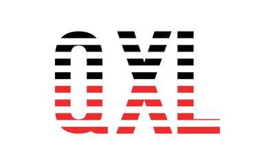 QXL three initial letter iconic line negative space minimal logo design vector template. monogram, abstract, wordmark, business, typography, minimalist, brand, company, flat, modern, unique, simple