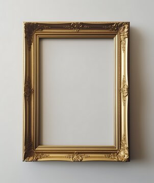 Blank golden Louise wooden picture frame mockup