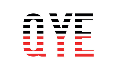 QYE three initial letter iconic line negative space minimal logo design vector template. monogram, abstract, wordmark, business, typography, minimalist, brand, company, flat, modern, unique, simple