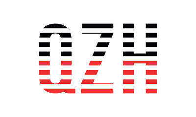 QZH three initial letter iconic line negative space minimal logo design vector template. monogram, abstract, wordmark, business, typography, minimalist, brand, company, flat, modern, unique, simple