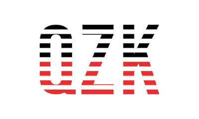 QZK three initial letter iconic line negative space minimal logo design vector template. monogram, abstract, wordmark, business, typography, minimalist, brand, company, flat, modern, unique, simple