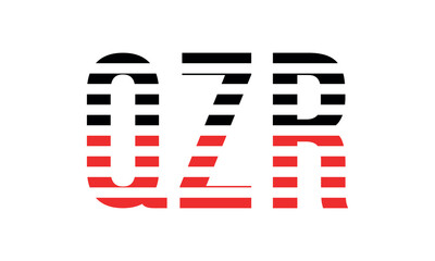 QZR three initial letter iconic line negative space minimal logo design vector template. monogram, abstract, wordmark, business, typography, minimalist, brand, company, flat, modern, unique, simple