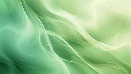 Obraz premium A green blurring blur background is presented, showcasing abstract organic shapes and gradient color blends.