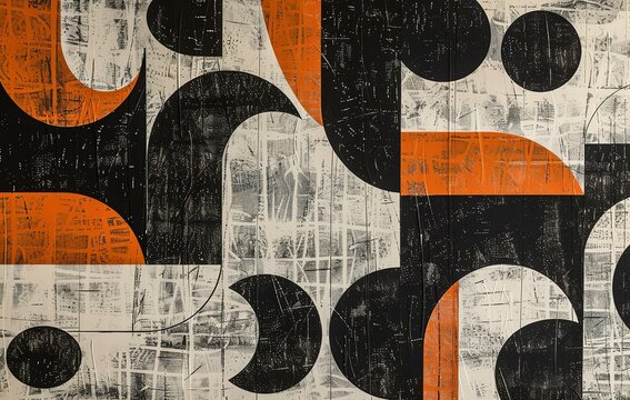 Colorful patchwork art with dotted patterns