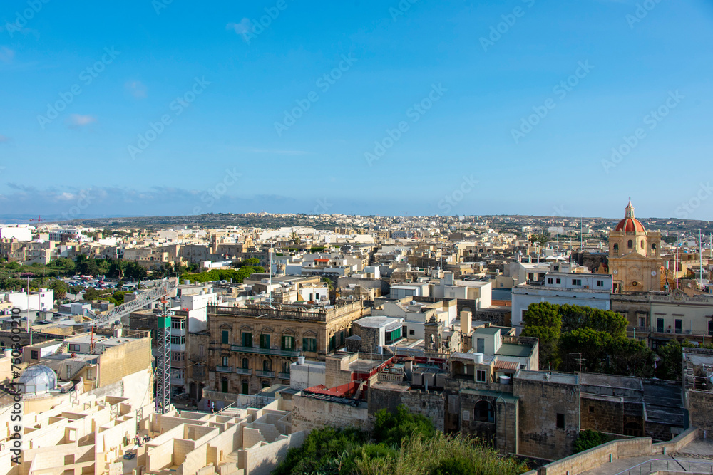 Wall mural City of Victoria on Gozo Island - Malta