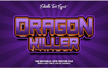dragon killer editable text effect