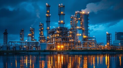 Naklejka premium Efficient biofuel extraction from sustainable biomass sources,