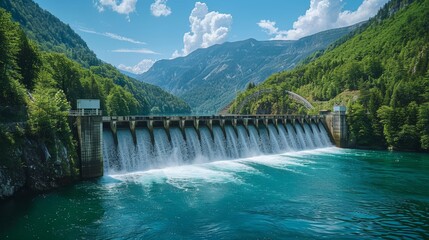 Dynamic hydroelectric power generation facility, a symbol of progress in sustainable energy solutions