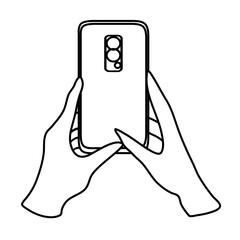 holding a smart phone