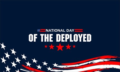 National Day Of The Deployed background vector illustration