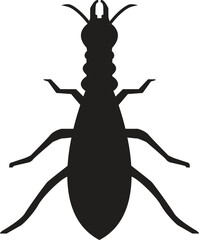 Termite icon, Black silhouettes termites