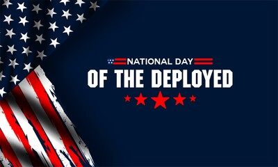 National Day Of The Deployed background vector illustration