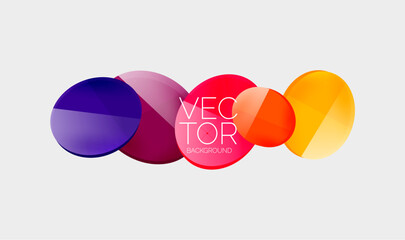 Geometric circles background. Creative minimal composition