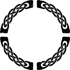 Grunge Knot Braid Circle