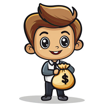  Rich Boy Businessman Cartoon, Isolated Transparent Background Images