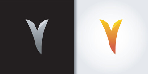 abstract letter y logo set