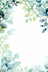 Leaves Baground with Watercolor concept design